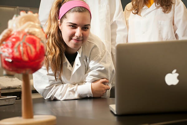 Student in Health Science Lab